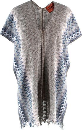 Missoni Blue and White Zig Zag Beach Kaftan