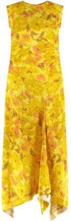 Acne Studios Printed Dress - Dames - Casual kleedjes - Geel - M - Polyester - Kleedjes