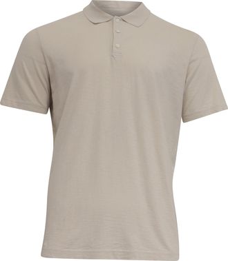 Theory Short Sleeve Polo Shirt in Beige Cotton