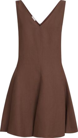 Brunello Cucinelli Fluid twill mini dress in Cocoa at Nordstrom, Size Xx-Small Eu