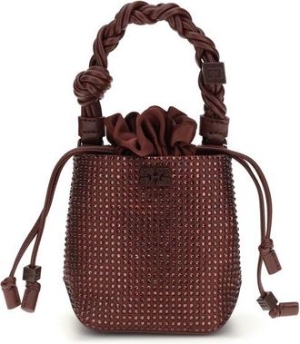 Ganni Bordeaux Gerecycled Polyester Handtas