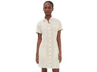 Xcvi Mikel Dress Womens Dress Sonic Silver : LG (US 12-14), Linen