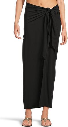 L*Space Portela Sarong Womens Skirt Black : MD, Rayon