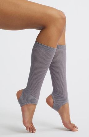 High Heel Jungle Show Pony Cotton Blend Rib Stirrup Socks in Grey at Nordstrom