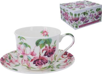 OEM Taza Y Platillo Para El Desayuno - Fucsia (fbch)