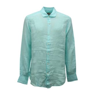 MC2 Saint Barth Pamplona Linnen Shirt - Heren - Casual Overhemden - Groen - 2XL - Linnen - Overhemden