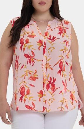 NYDJ Print Sleeveless Pleat Back Top in La Joya at Nordstrom Rack, Size 2X