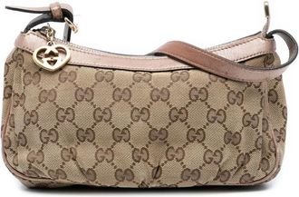 Gucci 2000-2015 GG Canvas Lovely Heart Pochette shoulder bag - Marrone