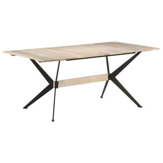 vidaXL Mesa De Comedor De Madera Maciza De Mango 180x90x76 Cm Vidaxl