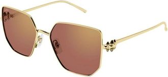 Cartier Ct0645S Sunglasses - female - Cartier - Sunglasses - Yellow - 56 MM - Accessories