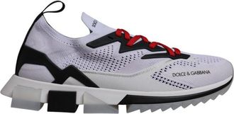 Dolce & Gabbana Black And White Polyester Athletic Mens Sneakers