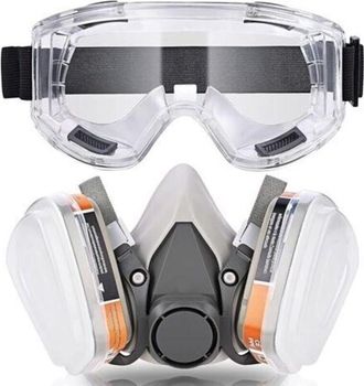 OEM Mascarilla De Protecci&oacute;n Respiratoria Reutilizable, Antivirus, Antipolvo, Con Gafas Con Filtro, Adecuada Para Pintar, Trabajos De Abrasi&oacute;n, Pulido, Es