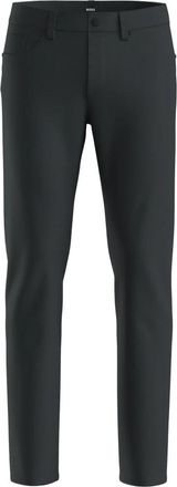 HUGO BOSS Delaware Slim-Fit Broek - Heren - Chinos - Zwart - W34 L34 - Polyester - Broeken