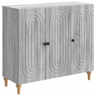 vidaXL Aparador Gris Sonoma 89 X 34,5 X 80 Cm Madera De Ingenier&iacute;a Vidaxl