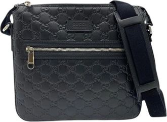 Gucci Pre-owned 406410 Schoudertas - Heren - Vintage Schoudertas - Zwart - ONE Size - Leer - Vintage