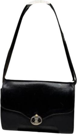 Celine Pre-owned Shoulder Bags, female, Black, Size: ONE SIZE Pre-owned Leather Shoulder Bag