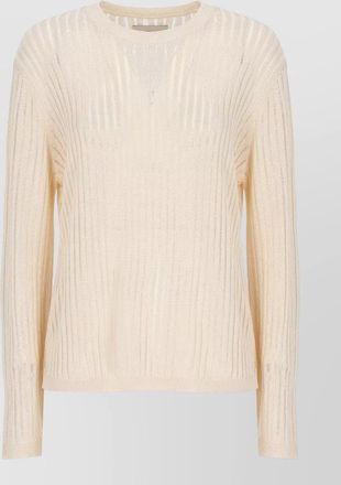 Loulou Studio sheer ribbed viscose sweater long sleeves