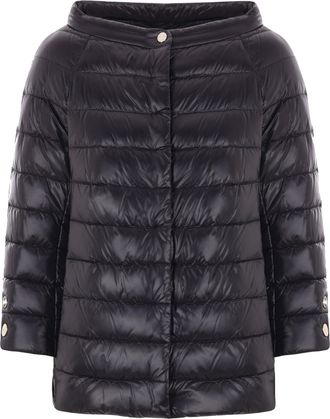 Herno Neutral Piumino Egg-Shaped Petal Sleeve Jacket