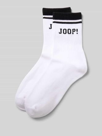 Joop Socken im 2er-Pack mit Label-Stitching in Weiss, Größe 43-46