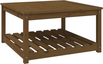 vidaXL Vidaxl - Mesa de jardín madera maciza pino marrón miel 82,5x82,5x45 cm