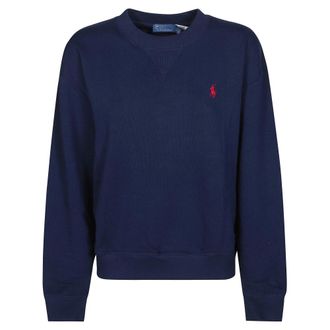 Polo Ralph Lauren Felpa Girocollo Garzata - Dames - Sweatshirts - Blauw - L - Hoodies & sweatvesten