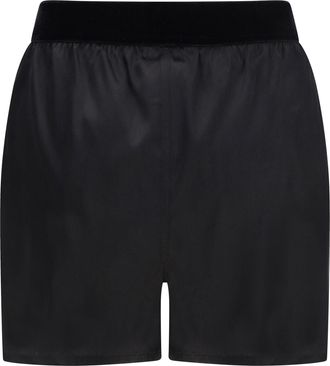 Tom Ford Womens Stretch Silk Satin Pj Shorts Black Silk; Elastane Bermuda