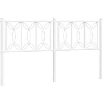 vidaXL Cabecero De Metal Blanco 150 Cm Vidaxl