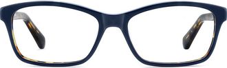 Kate Spade New York catrina 51mm rectangular optical glasses in Blue Havana at Nordstrom