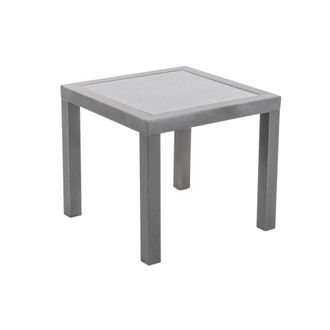 ED&Egrave;N JARD&Iacute; Mesa auxiliar de jard&iacute;n de aluminio antracita 50x50x45 cm