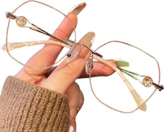 Generic Reading Glasses, Reading Glasses for Womens, Blue Light Blocking Computer Readers(Rose Gold,2.5x)