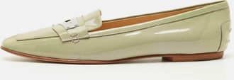 Tod's Tods Green Patent Leather Slip On Loafers