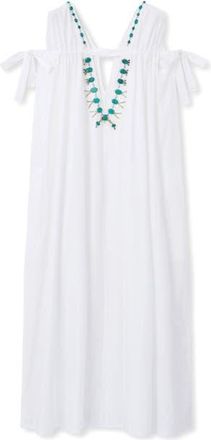 Fortela Afef Deep V-Neck Dress in Ecru at Nordstrom, Size 40 Eu