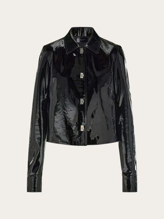 Ferragamo Women Boxy nappa jacket Black