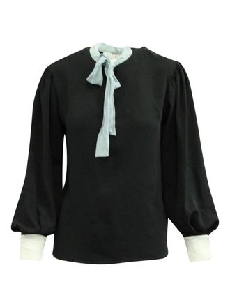 Sandro Shirt met strikdetail - Zwart