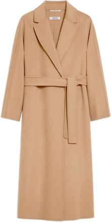 Max Mara Esturia Jas - Dames - Jas met riem - Bruin - S - Wol - Jassen