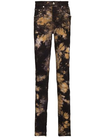 Purple Jeans P001 con fantasia tie dye - Nero