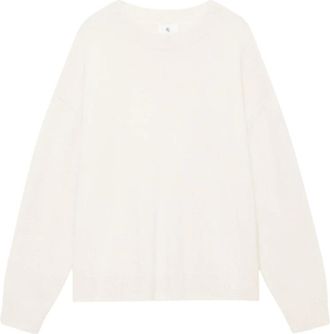 Anine Bing Lee Crew Sweater - Dames - Ronde hals truien - Beige - S - Kasjmier - Truien & Vesten