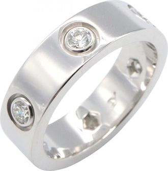 Cartier Silver Clear White Gold (18K) Band Ring (Pre-Owned)