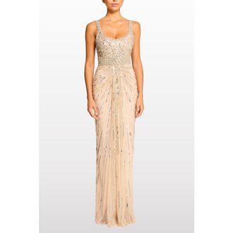 Jenny Packham Elixir Sequin-Embellished Maxi Dress in Morganite at Nordstrom, Size 16 Uk