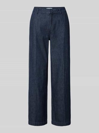 Comma Jeans mit B&uuml;gelfalten und Eingrifftaschen in Jeansblau, Gr&ouml;&szlig;e 36