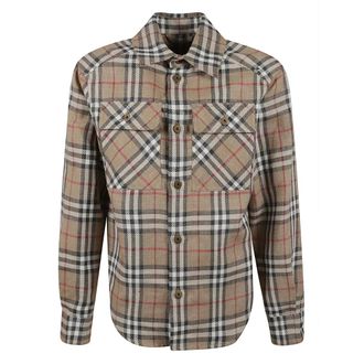 Burberry Casual Shirts, male, Brown, Size: S Casual Shirts for Men