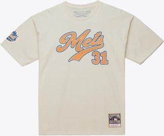 Mitchell & Ness Mens Mitchell & Ness Mike Piazza Cream New York Mets Cooperstown Collection Throwback Name & Number T-Shirt at Nordstrom, Size Xx-Large