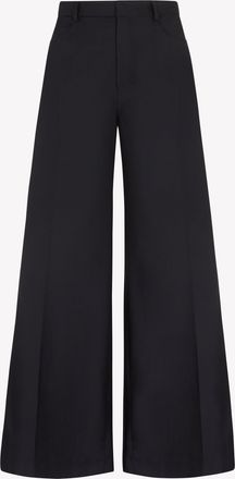 Serena Bute Wide Leg Jean - Navy Blue Wool