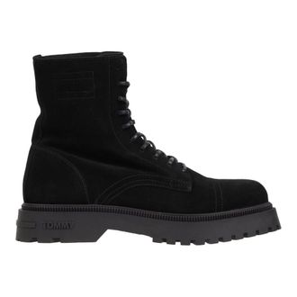 Tommy Jeans Mens Black Ankle Boots - male - Tommy Jeans - Lace-up Boots - Black - 10 UK - Shoes