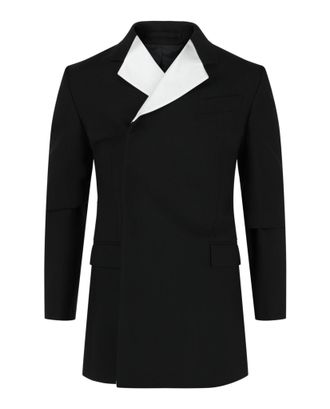 Ferragamo Silk Trimmed Double-Breasted Blazer