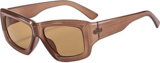 Generic Mens Vacation Sunglasses Sports Womens Driving Outdoor Sun Glasses(Orange)