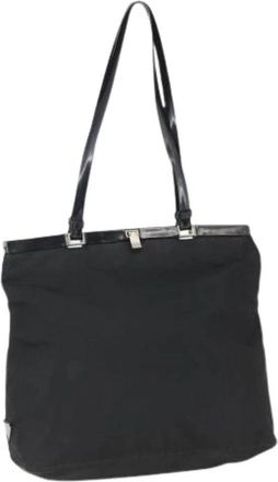 Prada Pre-owned Vintage Nylon Tote Bag - Dames - Vintage Shopper - Zwart - ONE Size - Nylon - Vintage