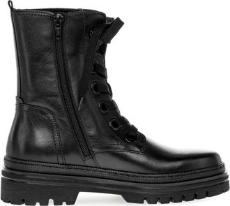 Gabor Zwarte Gesloten Booties - Dames - Veterlaarzen - Zwart - 37 EU - Schoenen