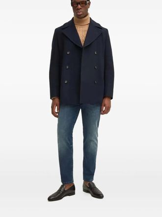 BOSS Jeans met logoplakkaat - 418 BLUE