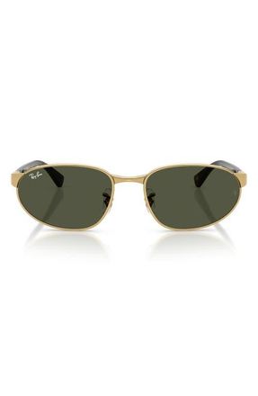 Ray-Ban 56mm Irregular Sunglasses in Arista /Green at Nordstrom